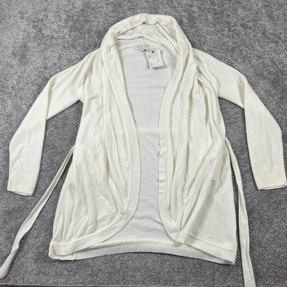 Barefoot Dreams Sweater Womens Small Wrap Pockets Cozychic Ultra Lite Ivory - Picture 2 of 16